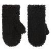 Votter i teddyfleece Sort