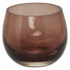Rutle telysglass 9x9x7,5cm burgunder