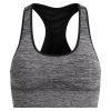 Active Sport seamless sports-bh gråmelert-sort.