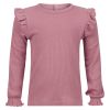 Topp ribbestrikket Daisy Lys rosa melert