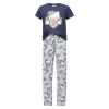 Pyjamas sett Marine/lyseblå