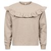 Genser med volanger Beige