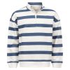 Genser med striper og zip Offwhite