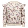 Genser blomstret med volang Beige-lilla