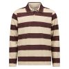 Genser med krage og striper Beige