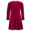 Kjole i stretch velour Rød