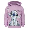 Hettegenser med søtt Stitch print Lys lilla