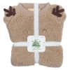 Reinsdyr fleecesett Beige-rød