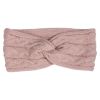 Flettestrikket pannebånd barn Rosa