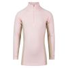 Polo i ull bambus med glidelås Rosa-beige