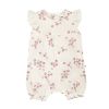 Hel drakt med volang og print Offwhite
