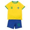 Fotballsett 2delt Brazil gul-blå