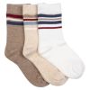 Sokker 3pk Hvit-offwhite-brun