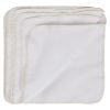 Vaskeklut med kanting i 5pk 28x28cm hvit - beige..