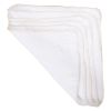 Vaskeklut med kanting i 5pk 28x28cm hvit - beige