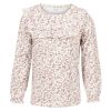 Kids Clothing Aurora topp med rysjekant lyserosa.