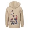 Hettegenser med flockprint Beige
