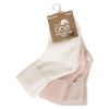 Ullsokker med antiskli 3pk Rosa-beige