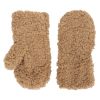 Votter i teddyfleece Beige