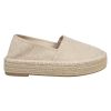 Bianca espadrillos med platåsåle beige