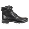 Dresset snøreboots Georg Sort