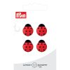 Knapper marihøne 4pk rød