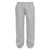 Basic joggebukse med strikk og snøring i livet gråmelert