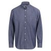 Basic Alexander langermet skjorte , regular fit jeansblå.