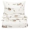 Sengesett flanell 140x220 Fjelltur Hvit.