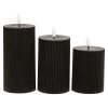 Led kubbelyssett 3stk Stripes Svart