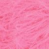 Pelz garnnøste neonrosa detalj
