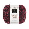 Multi dots garnnøste rød/lilla