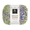 Multi dots garnnøste gul/grønn/lavendel