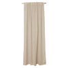 Monokrom vevd gardin 135x160 Natur