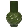 Vase i glass 28cm Spiral Mørkegrønn