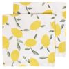 Limone tøyserviett 2pk. Hvit-gul