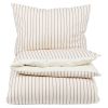 Sengesett glatt Natur 140x200 Hvit-brun