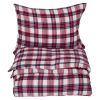 Sengesett flanell Hygge 140x200 Rødrutet
