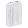 Sengesett glatt Linje Hvit-beige