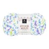 Hygge Multi 100gr garnnøste 6403 - Grønn/lilla/blå dots