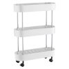 Rullebord 3 etg smalt  46,3x15x63cm Hvit