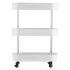 Rullebord 3 etg smalt  46,3x15x63cm Hvit