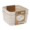 Plastkurv 2pk  12x12cm Eline Krem