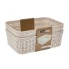 Plast kurv 2pk 19x13,5cm Eline Krem