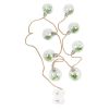 Lyslenke med pærer med blomsterdekor og timer Grønn-hvit