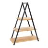 Hylle i tre Tower 3 hyller 38x16x53cm Natur-sort