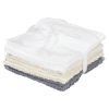 Vaskeklut 6pk hvit-beige-grå