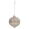 Diamond julekule i glass 2pk brun