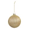 Gulle julekule i glass 2pk gull