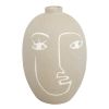 Clara vase ansikt sand.